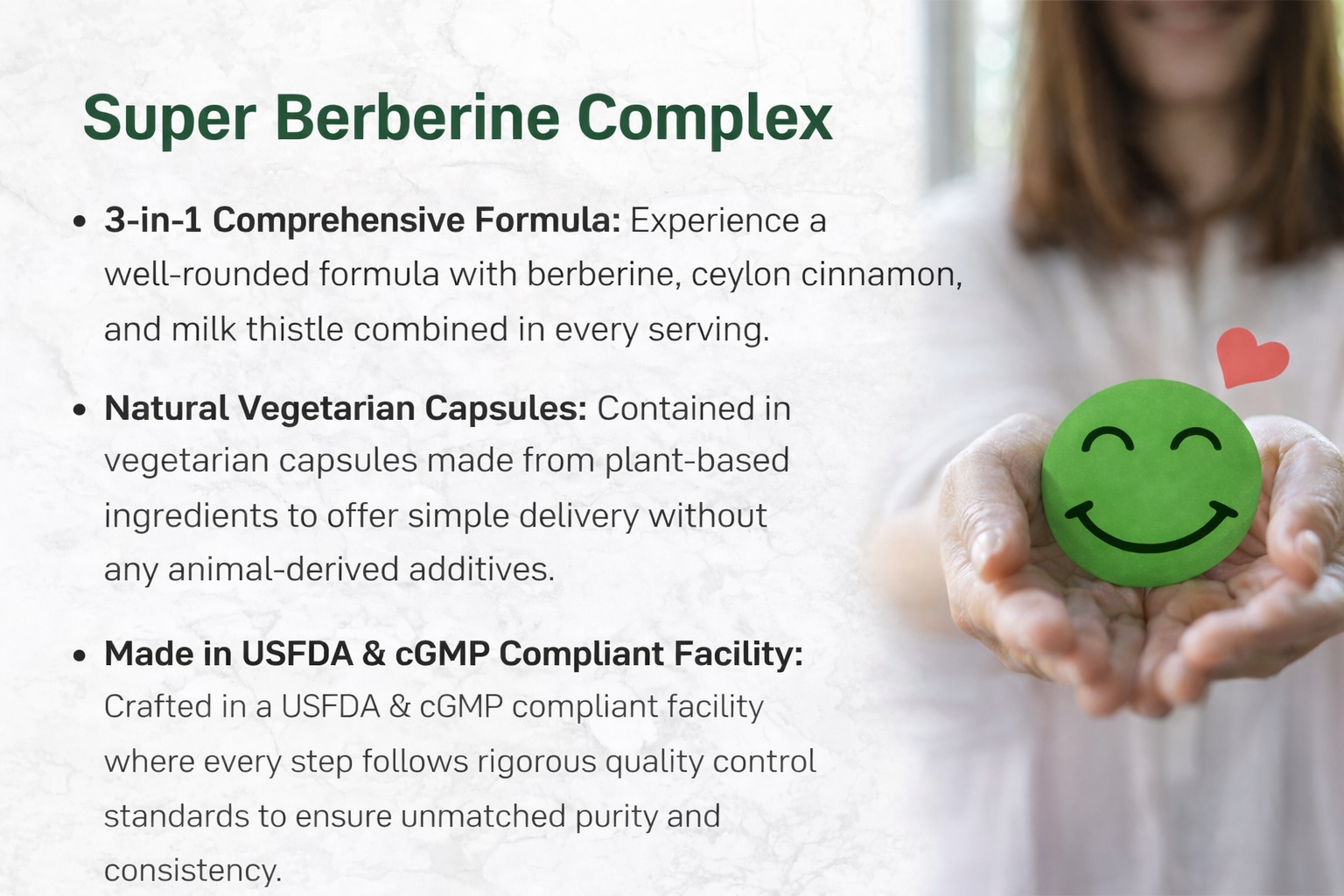 Berberine HCL Supplement 95% with Milk Thistle & Ceylon Cinnamon | Support Healthy blood Sugar levels, fat metabolism, liver health, PCOS & hormonal balance | 750mg per Capsule | 60 Veg Capsules