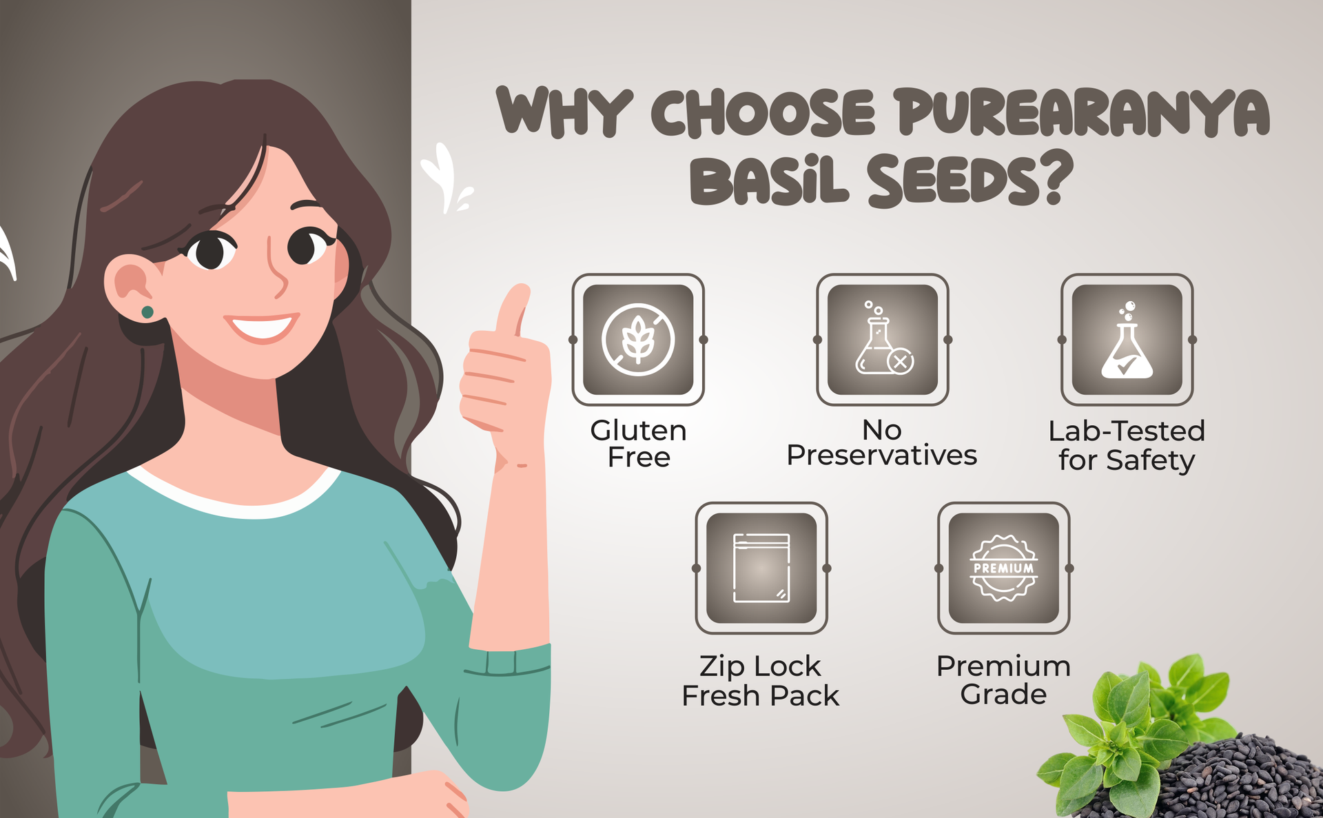 PureAranya Natural Tulsi Seeds 100g | Boosts Immunity Skin Health & Supports Joint & Bone Health | Weight Management | Rich in Fiber & Antioxidants