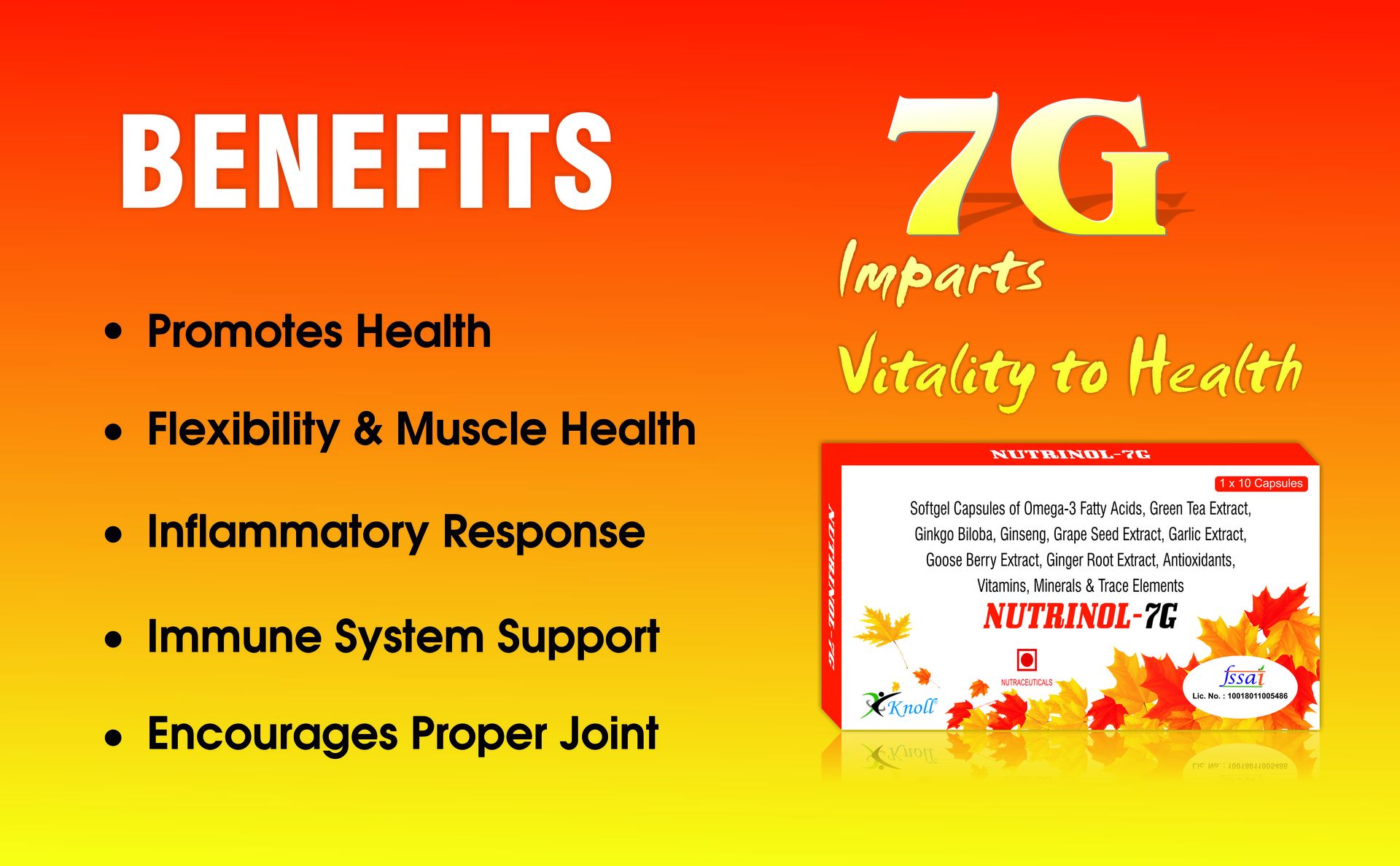 Knoll Nutrinol 7G Multivitamin Capsules Omega 3 Fatty Acid (Fish Oil) Zinc Vitamin B1 K D EPA (90mg) DHA (60mg) 30 Capsules + 100 Ingredients (Pack of 3)