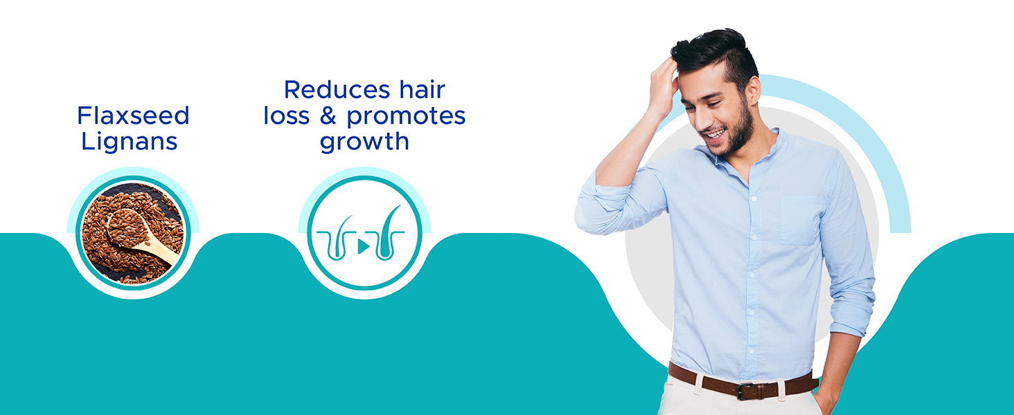 Wellman Hairfollic Hair supplements for Men with zinc, selenium, lignans that supports hair growth, provide strength to hair roots | vegetarian 30 tablets