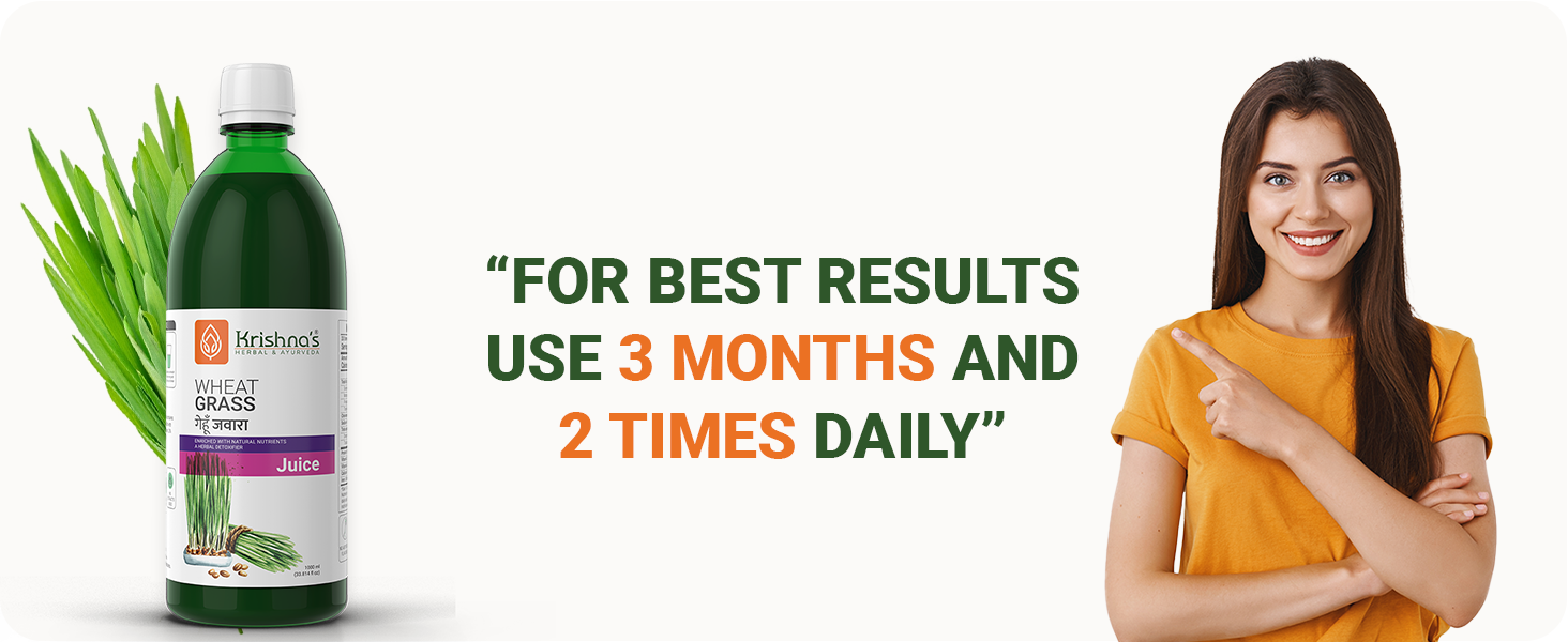 Krishna's Wheatgrass Juice - 1000 ML | Wheat Grass juice 9th day picked wheatgrass leaves | Pure, Natural and Ayurvedic Juice