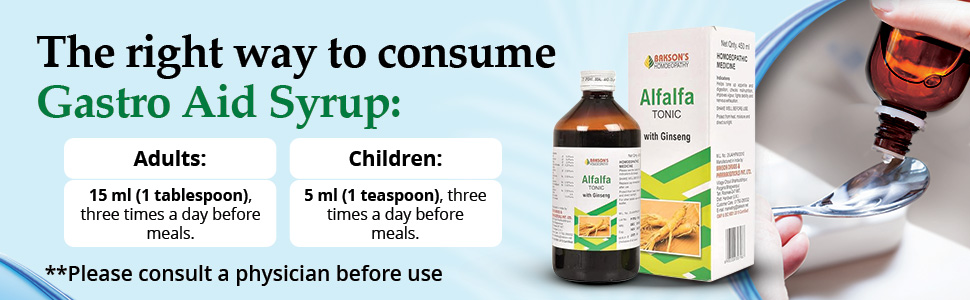 Dr. Bakshi's BAKSON'S HOMOEOPATHY ALFALFA TONIC WITH GINSENG SYRUP - (450 ML)