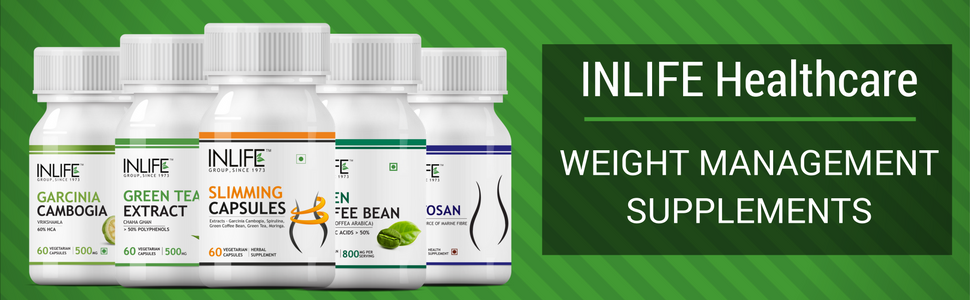 INLIFE Green Coffee Extract Supplement, 50% CGA, 800mg, 60 Veg Capsules
