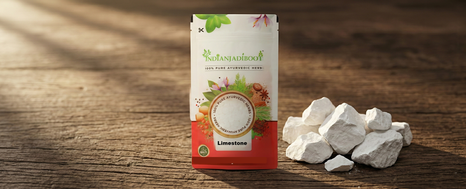 IndianJadiBooti Pure Edible Limestone Chuna 250g | Premium Food-Grade Calcium Source | Traditional Ayurvedic & Culinary Ingredient | 100% Natural Jadi Booti | FSSAI Licensed