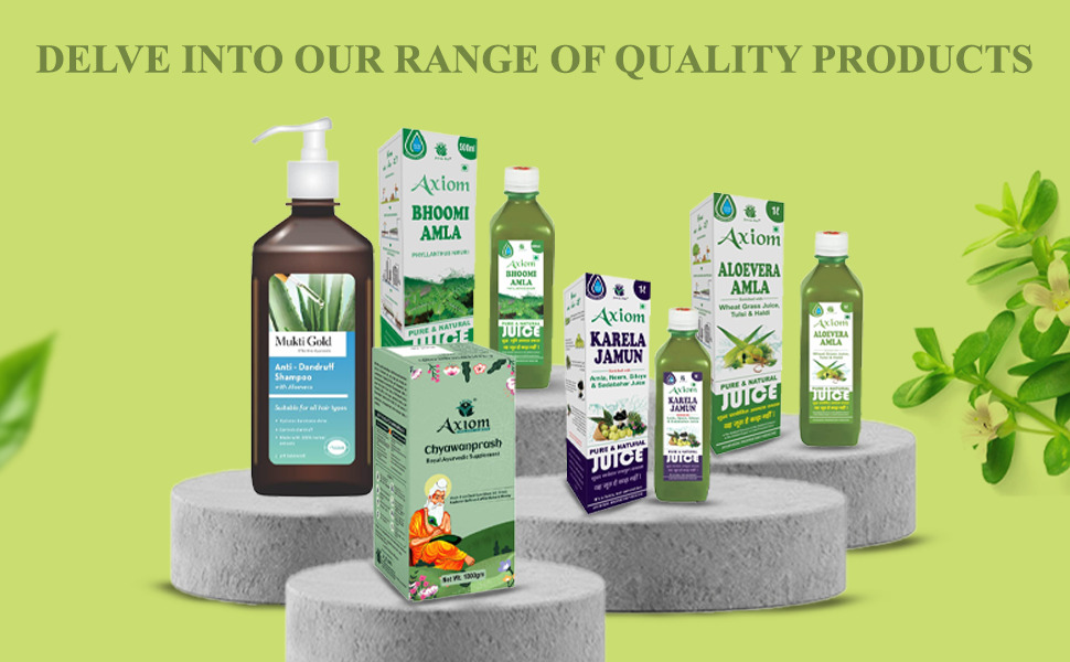 Axiom Aloevera Amla Juice - 500ml | Boosts Immunity | Helps Purify Blood | Manage Digestive System | Supports Skin & Hair
