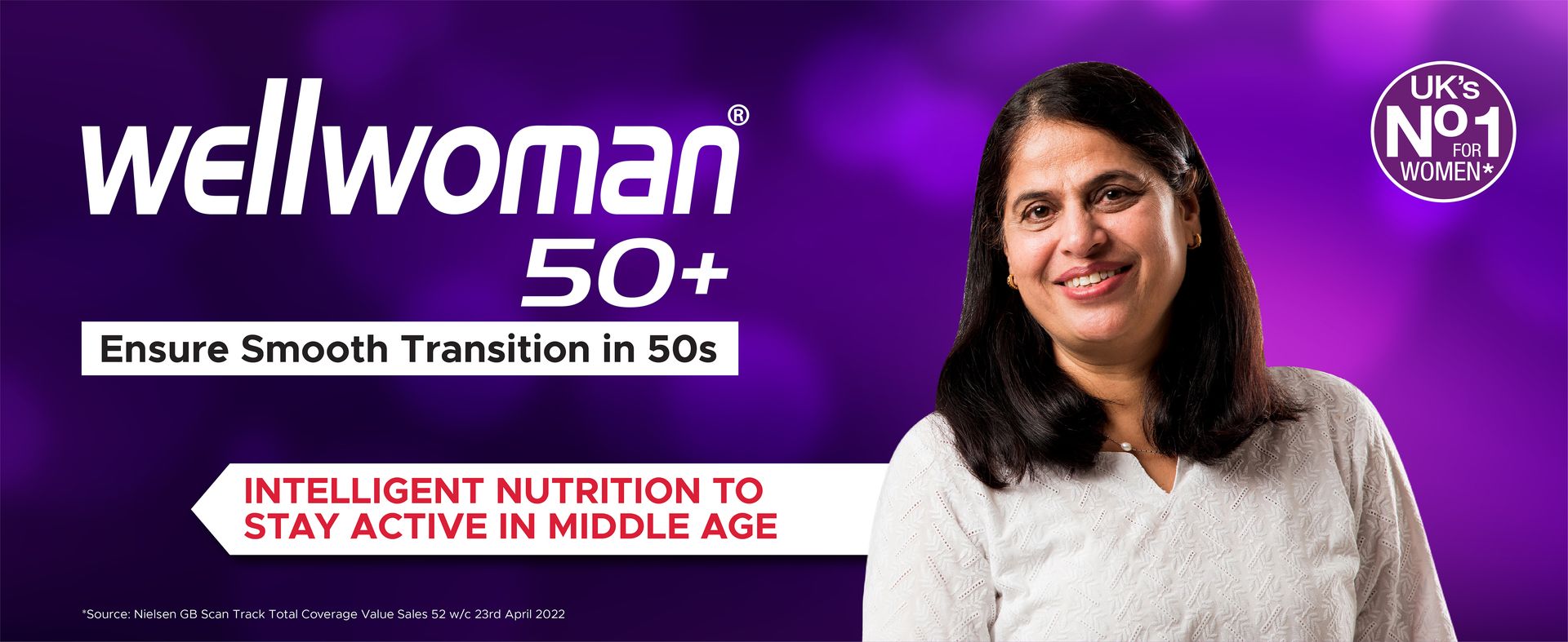 WELLWOMAN 50+ Multivitamins For Women Over Age 50 Years With Vitamins, Iron, Calcium, Amino Acids To Support Menopausal Symptoms, Maintain Energy, Vision & Heart Health|30 Tablets(Pack Of 3)