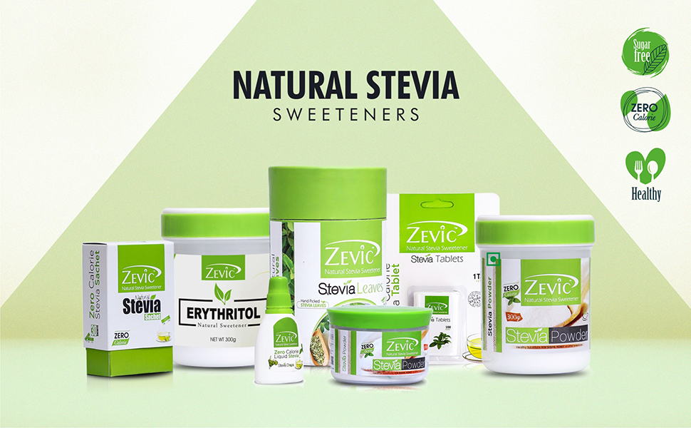 Zevic 100% Natural Sugar Free Stevia Liquid Drops | Zero Calorie | Vegan | Keto & Diabetic Friendly | Sweetener Drops, 500 Servings (Pack of 2)