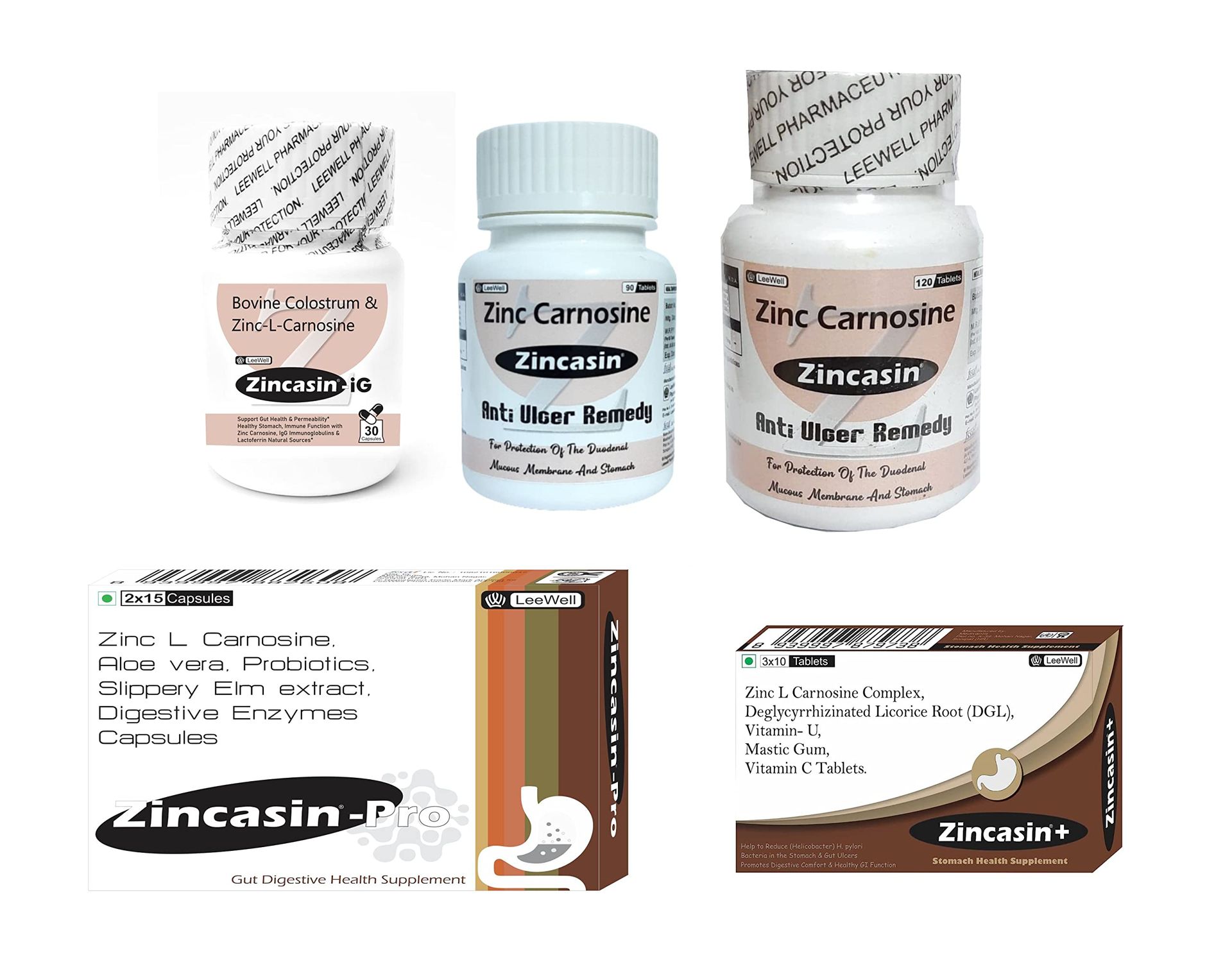 zincasin +plus by LeeWell Zinc L carnosine Supplements, 60 tablets
