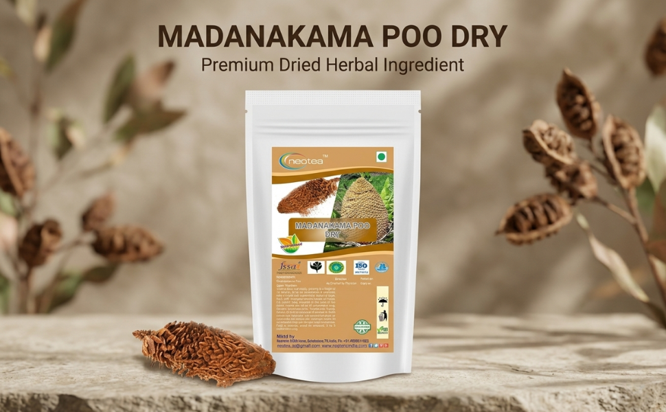 Neotea Flax Dry Madhana Kama Poo 250g |Herbal Flax Seeds | Rich in Omega-3, Fiber & Antioxidants | Supports Digestive Health, Detox & Wellness | Natural & Pure