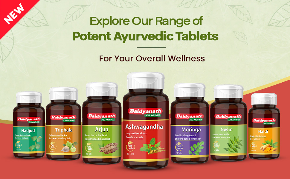 Baidyanath Ashwagandha - 60 Tablets (Pack of 2) | Ayurvedic Formulation with Ashwagandha Root Extract | Stress, Sleep, Immunity & Stamina Support