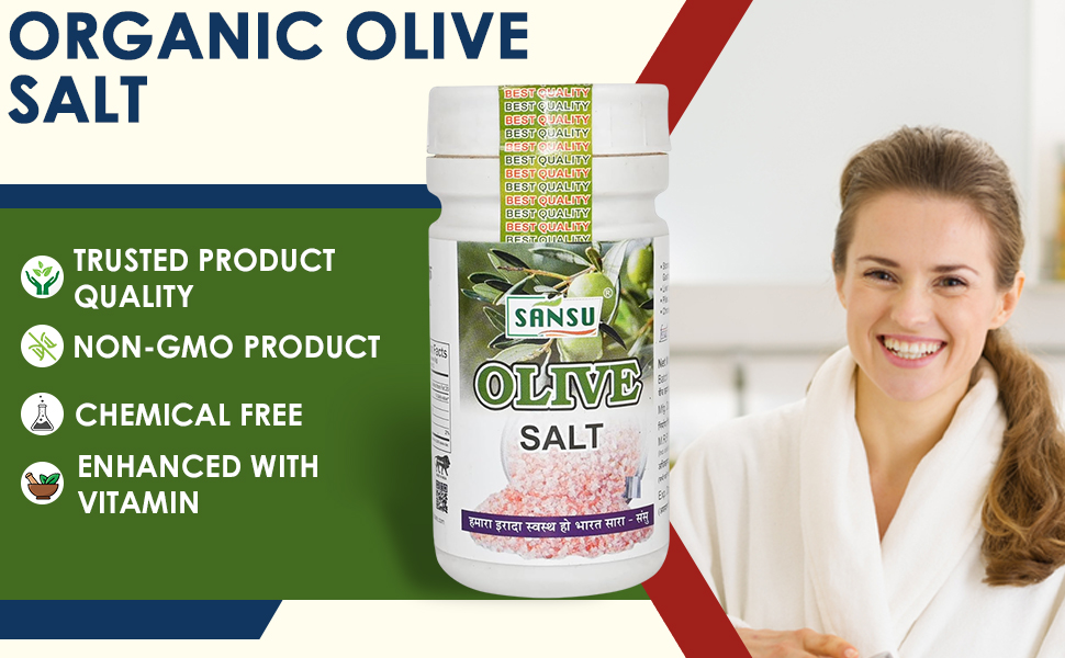 Sansu Organic Olive Salt 50g | Jaitoon Ka Namak | Zaitoon Salt | Ayurvedic | Pure & Natural.
