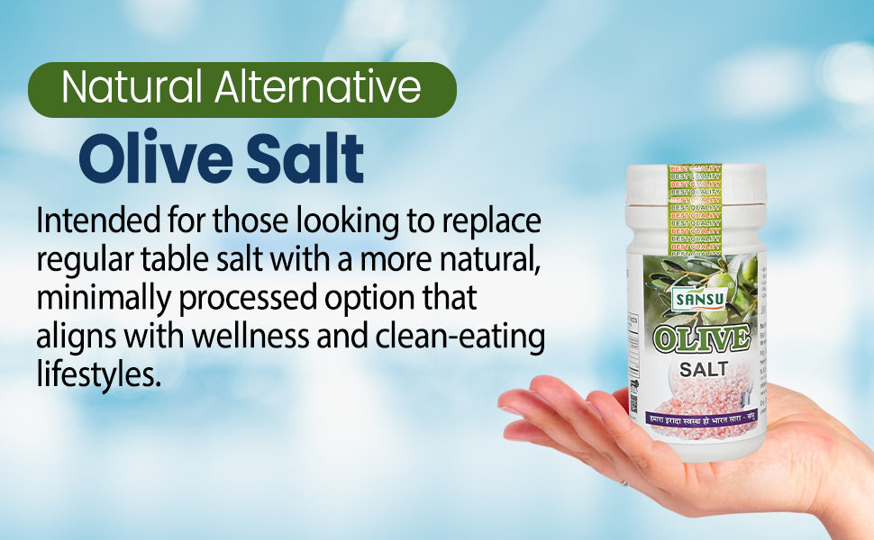 Sansu Organic Olive Salt 50g | Jaitoon Ka Namak | Zaitoon Salt | Ayurvedic | Pure & Natural.
