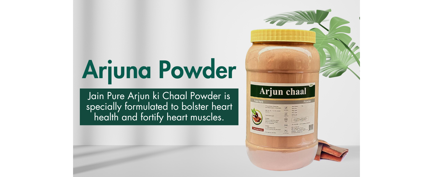 Jain Arjun Ki Chaal Power 1Kg | Arjuna Powder | Supports Heart Health | Natural & Preservatives Free
