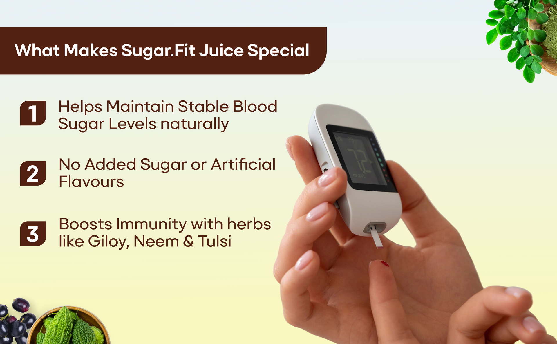 Sugar.fit | Active foods Sugar Control Juice 1 L | Diabetic Care | Neem Karela Jamun Juice, made with 13 natural herbs | Helps manage weight, cholesterol, blood sugar, no added sugar (Pack of 4)