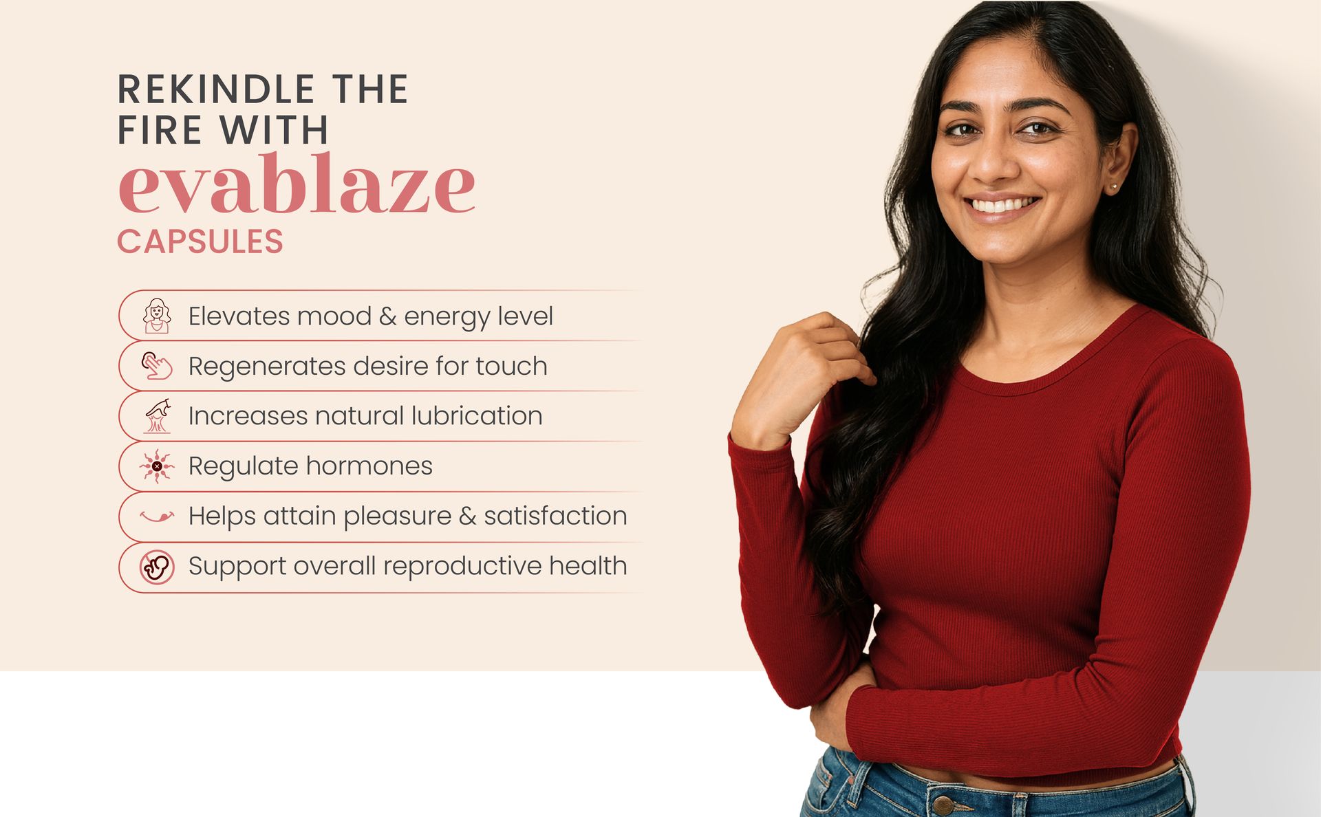 Vedistry Evablaze Capsules | Women’s Vitality & Desire Booster | Ayurvedic Capsule for Female Mood Enhancer, Energy, Hormonal Balance & Reproductive Health | With Kapikachhu, Ashwagandha, Brahmi, Gokshura & Methika – 60 Capsules (Pack of 1)