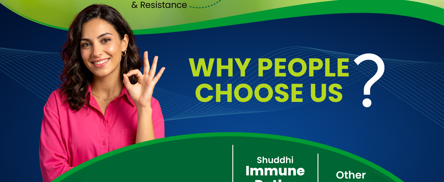Shuddhi Immune Pathy Capsules | Ayurvedic For Immune System | Naturally Blended With Neem, Haldi, And Dalchini | Natural Multivitamin For Wellness, 60 Capsule