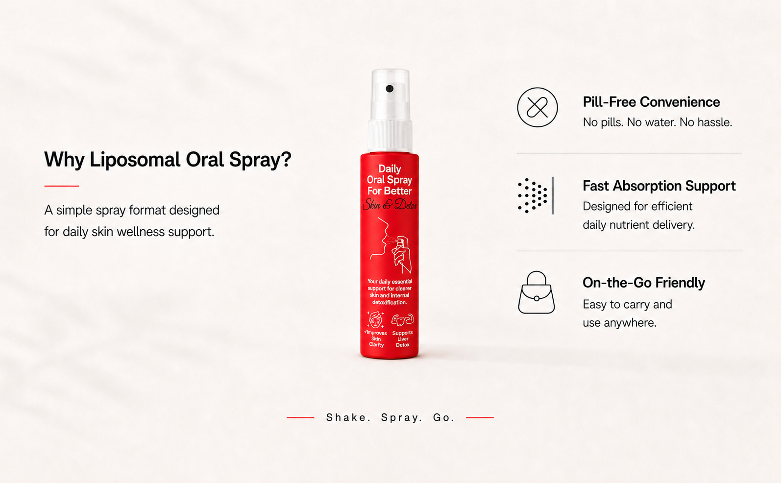 Oriygen Glutathione & Vitamin C Oral Mouth Spray | Skin Detoxification, Radiance & Pigmentation Support | Quick Absorption with Liposomal Technology | Orange Flavor | 30ml – 2 Months Supply