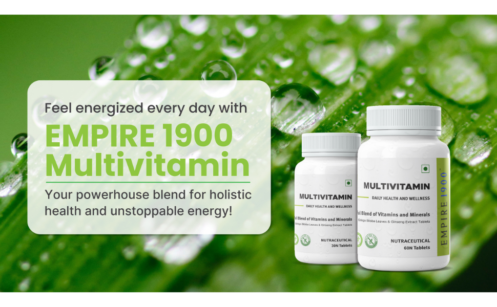 EMPIRE 1900 Multivitamin (Antioxidants) | Daily Health Supplements | Healthy for Men and Women | Supports Immunity, Energy, Heart, and Brain | Vegetarian, Gluten-Free | (60 Vegetarian Tablets)