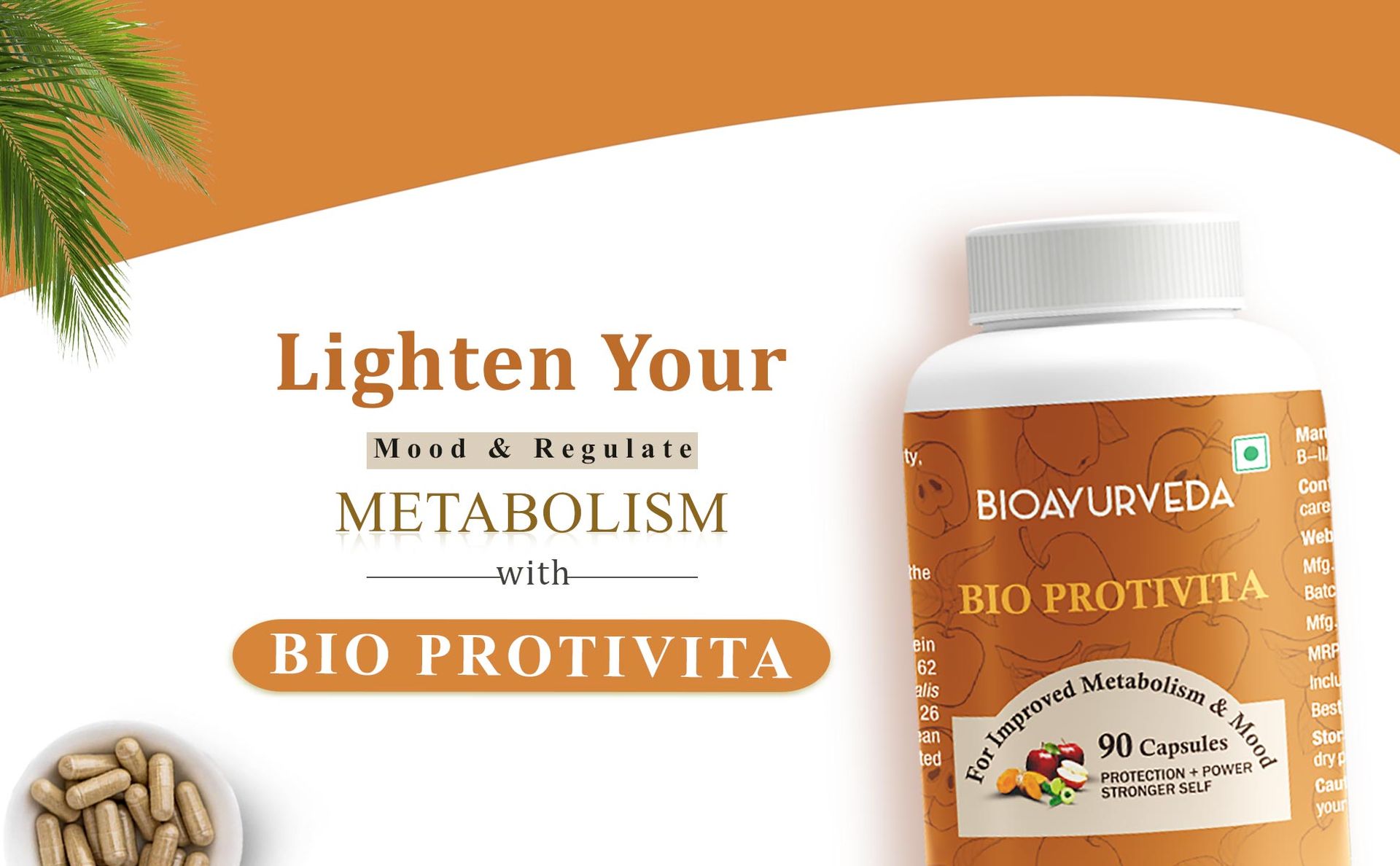 BIOAYURVEDA Bio Protivita for Improved Metabolism and Mood, 90 Capsules (Pack of 2)