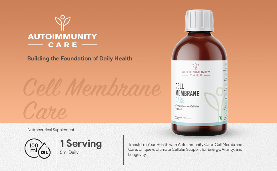 Autoimmunity Care: Cell Membrane Care - Phospholipids, Astaxanthin, Omega 3, Vitamin E, MCT Oil, Mitochondria, Brain, Heart & Cardiovascular Health, Healthy Aging, Skin & Eye Health Support | 100ML