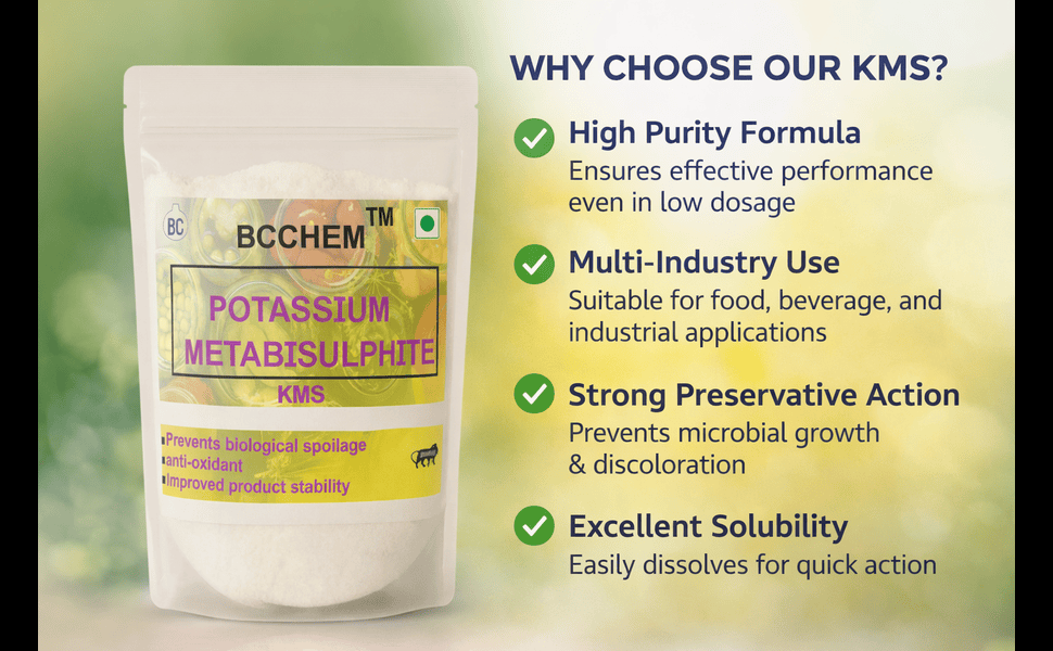 Potassium metabisulphite-250 gm| food grade preservative for achar,vegetables |KMS powder