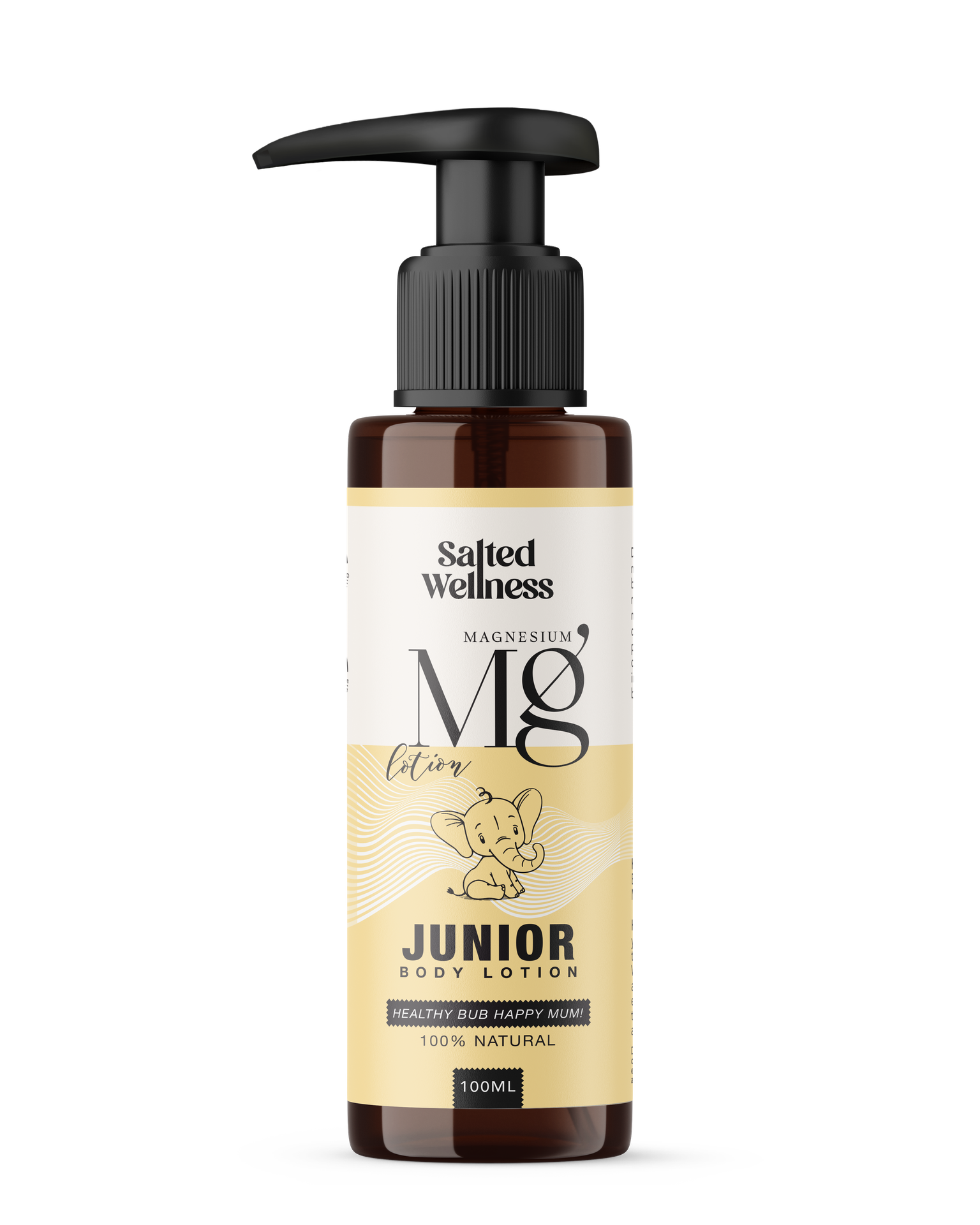 30% Magnesium Junior Body Lotion | 100% Natural Magnesium Chloride for Kids — Muscle Relaxation, Bone Development & Healthy Skin | Gentle Formula | 100ml | Salted Wellness by Thrpy & Thrpy