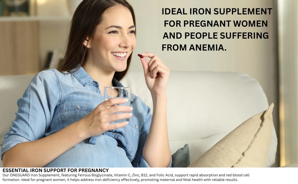 Chelated Iron + Vitamin C Tablets-120 capsules with Vitamin B12,Zinc,Folic Acid,Beetroot Extract-High Absorption,Supports Blood Building,Energy & Immunity,100% RDA,1count