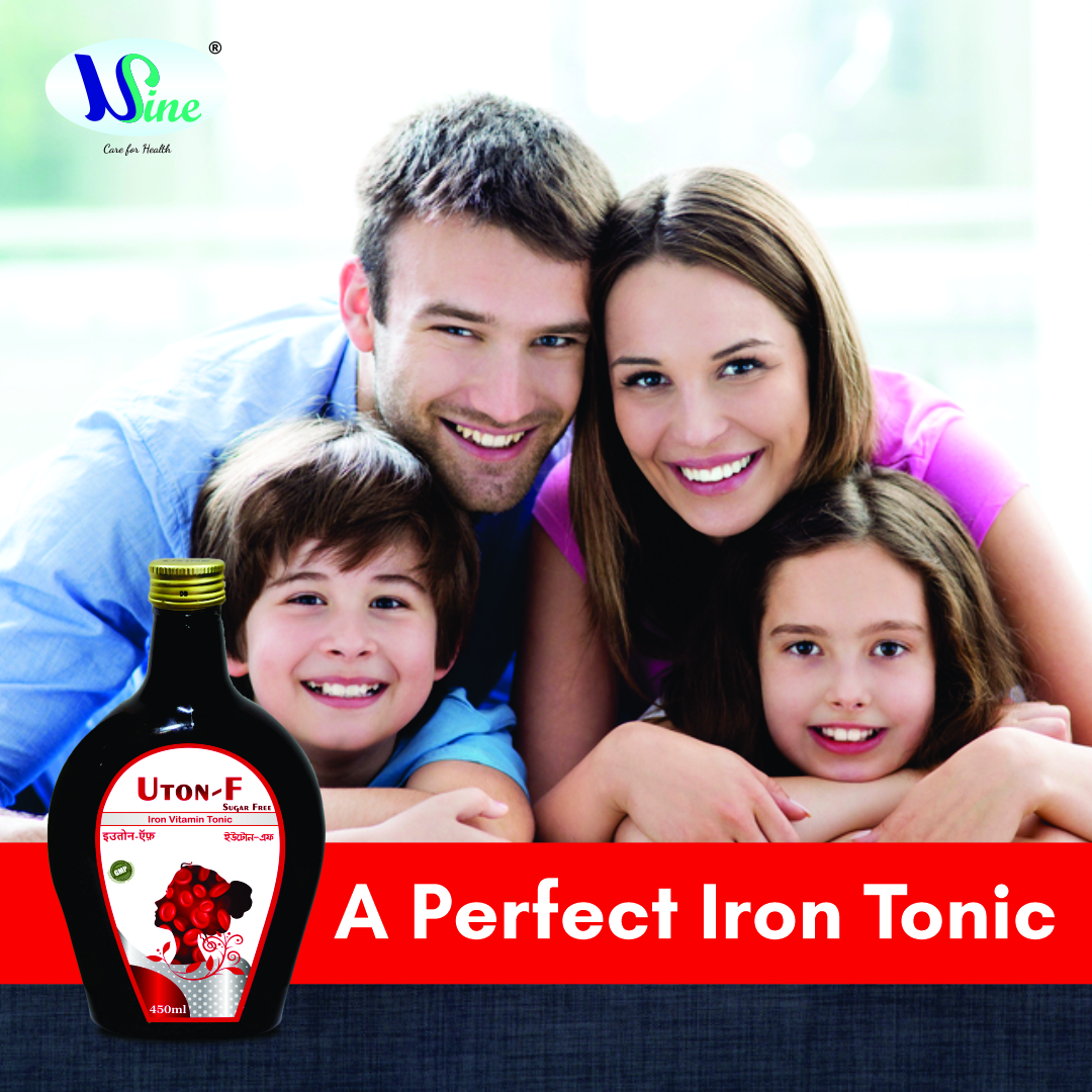 Usine Uton-F Iron Vitamin Syrup (Sugar Free) | Increase Red Blood Cells | Enhance Vitamin & Mineral | Gmp Certified | 100% Ayurvedic - Syrup