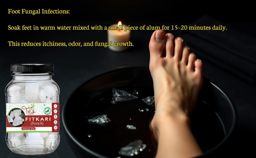Fitkari Natural Potassium Alum Crystal, Raw, Multi-Purpose for Beauty and Hygiene,Alum Stone for Face | Fitkari Stone for Skin Tightening, Water Purification, Shaving & Teeth Care | Premium White Crystals Fitkiri Alum | Gentle & Effective Pack of (200 g)