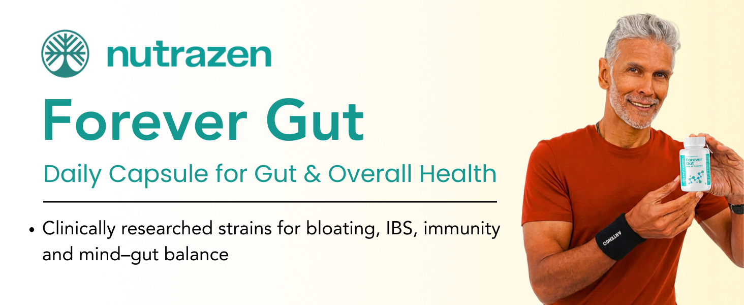 Nutrazen Forever Gut Probiotic - 90 Capsules, Pack of 3