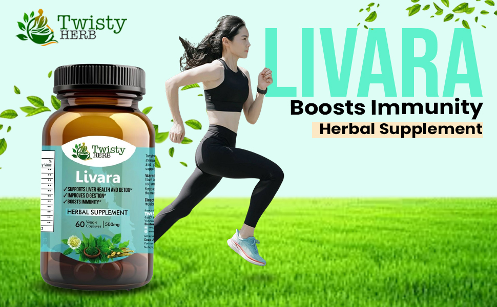 Livara Herbal Supplement for Liver Health and Detox, 500mg, 60 Veggie Capsules, Vegan, Ayurvedic-Naturopathic Dietary Supplement.