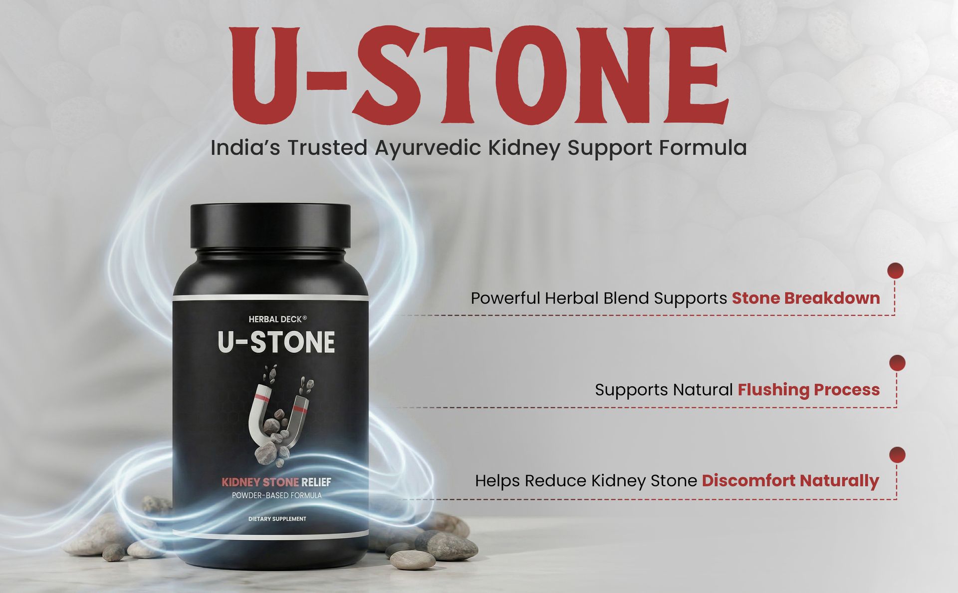 Herbal Deck Ayurvedic Supplement Powder | Kidney Detox & Kidney Support | Supports Urinary Health & Kidney Function | Herbal Kidney Health Supplement for Men & Women | Liver Kidney Care Formula 150 G