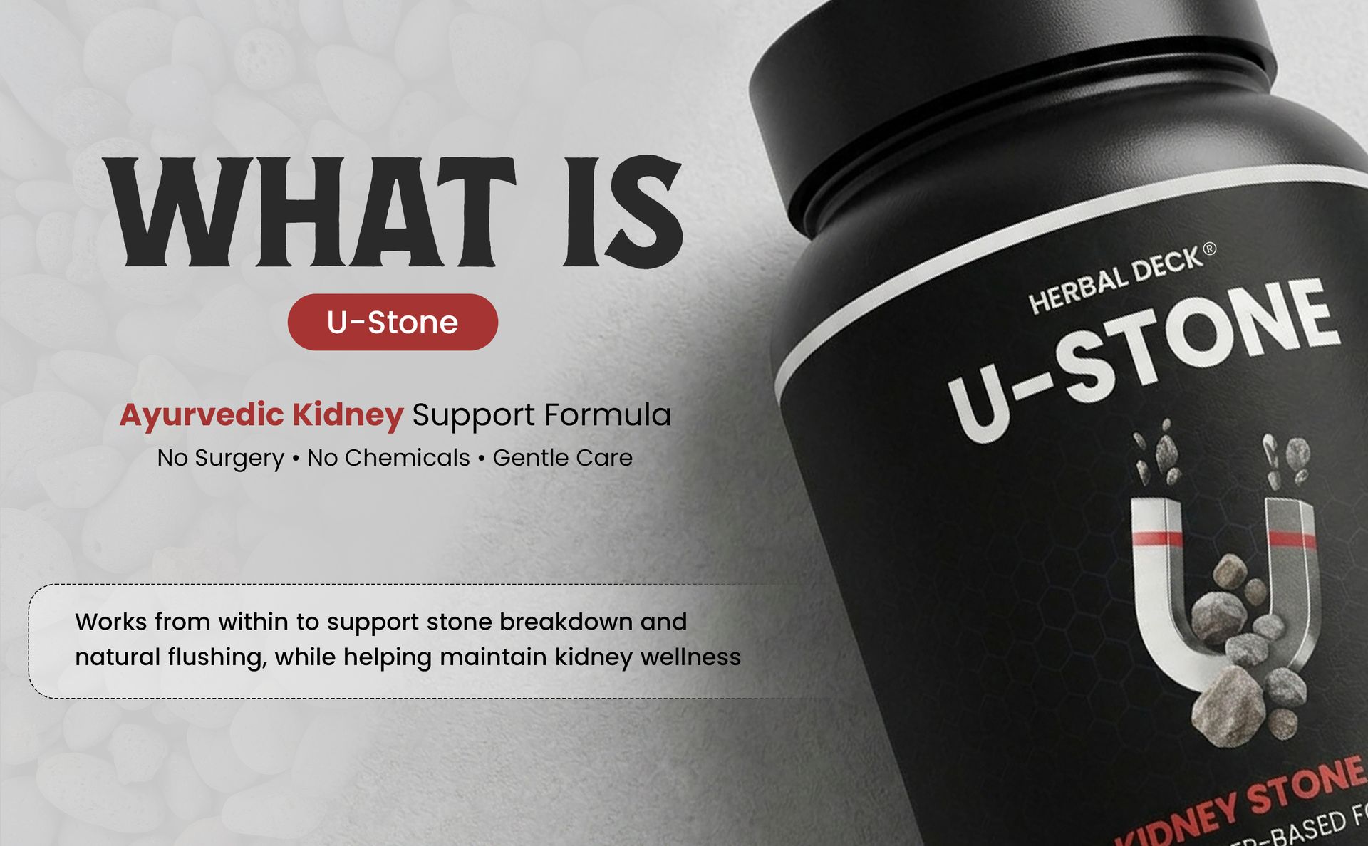 Herbal Deck Ayurvedic Supplement Powder | Kidney Detox & Kidney Support | Supports Urinary Health & Kidney Function | Herbal Kidney Health Supplement for Men & Women | Liver Kidney Care Formula 150 G