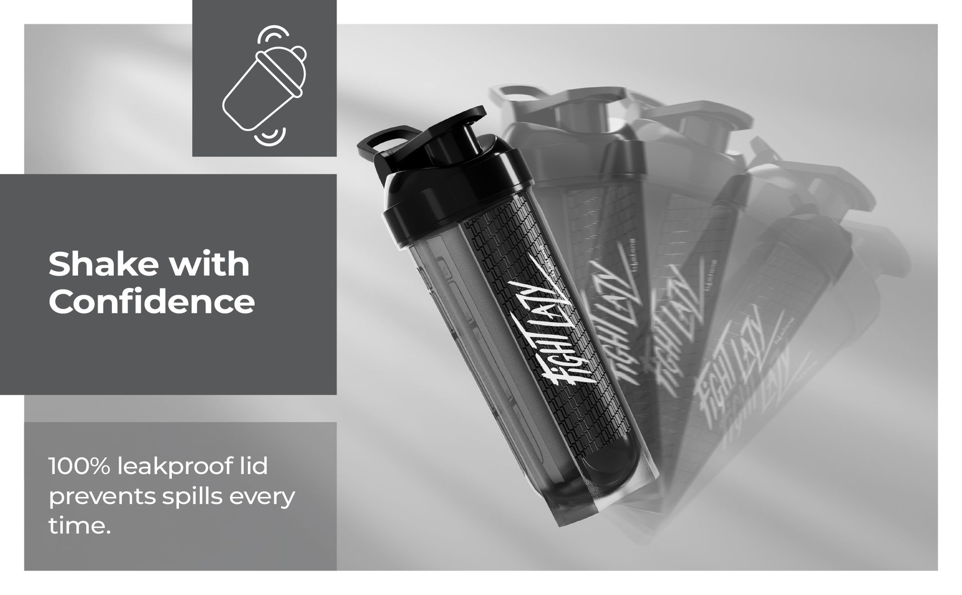 Lifelong Gym Typhoon Shaker Bottle 700ml | BPA Free Protein Shaker Bottle for Gym | Sipper Water Bottle for Adults |100% Leakproof Bottle for Protein, BCAAs, Pre Workout for Men & Women (Black)