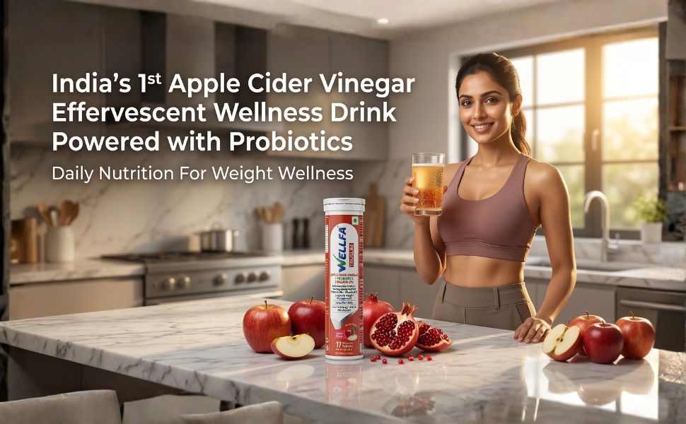 Truslim Effervescent Tablets | Apple Cider Vinegar with 2 Billion CFU Probiotics | With Vitamin B6 & Vitamin B12 | Sugar-Free Supplement | 17 Apple Flavour Tablets