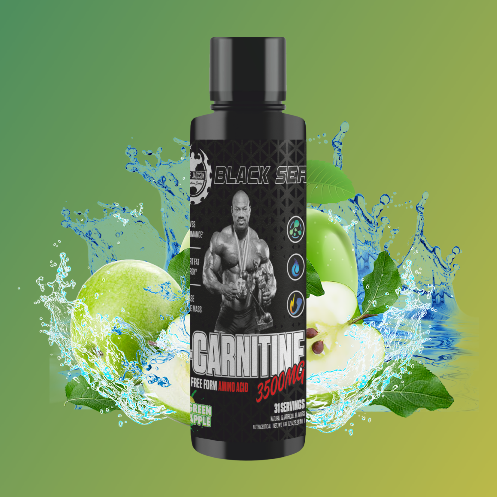 Dexter Jackson Black Series Carnitine liquid | Free from Amino Acid | Green Apple Flavor |31 Serving,3500 MG (473.28 ML)