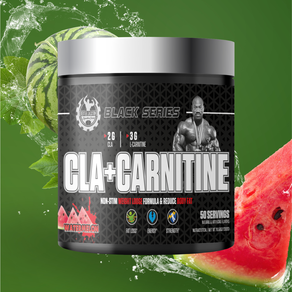 Dexter Jackson Signature Series Black Series Cla + Carnitine | Watermelon Flavor | 50 Servings, 300G - Advanced Fat Metabolism Support For Peak Performance