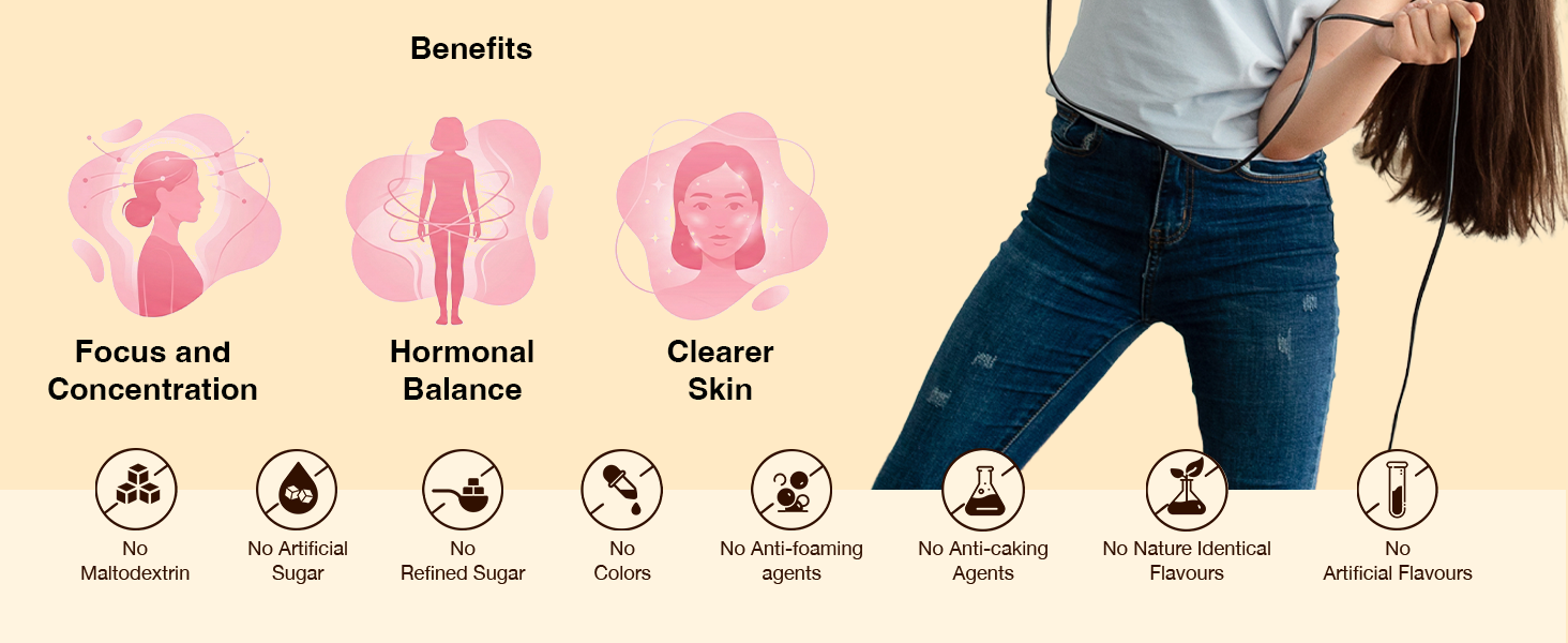 Ruokamill Teen Girls Nutrition Mix | Age 13-18y | Supports Growth, Focus, Hormonal Balance & Immunity | 30 Nutrients, 13g Protein, Omega-3, 3.4B CFU Probiotics | No Refined Sugar | (400g, Chocolate)