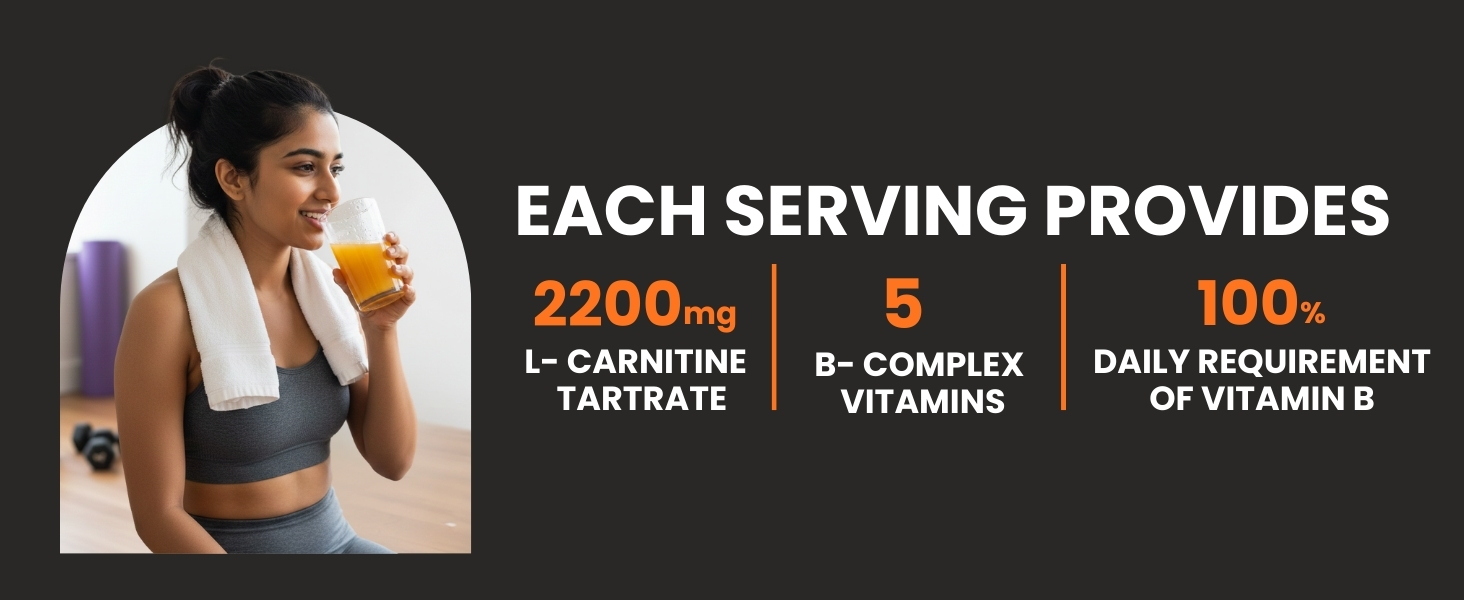 L- Carnitine Tartrate Effervescent tablet (Orange)- Pack of 40x2