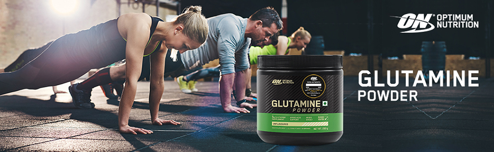 OPTIMUM NUTRITION (ON) Gold Standard 100% Whey Protein Powder 1 Lbs, 454 G (Vanilla Ice Cream) & L-Glutamine Powder, 250 Gram, 1 Scoop