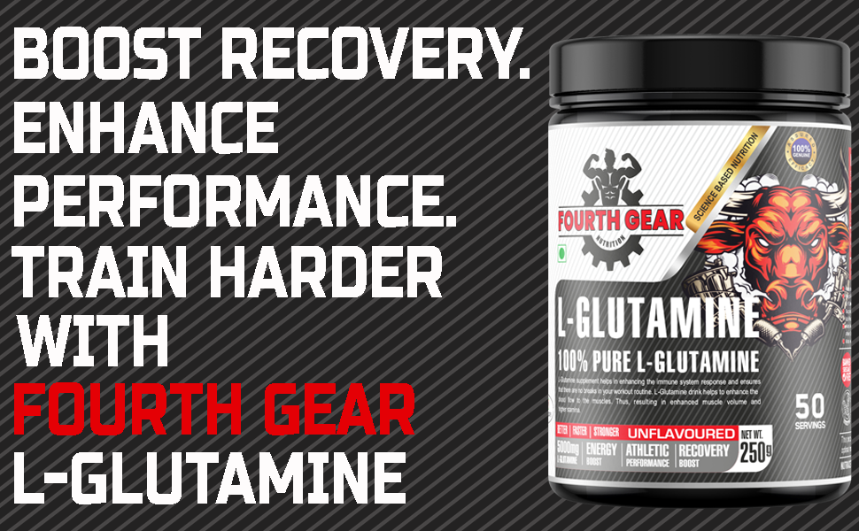 L-Glutamine 100% Pure Micronized | 5000mg per Serving | Unflavoured Muscle Recovery, Energy & Performance Supplement | 250g (50 Servings) | Vegetarian