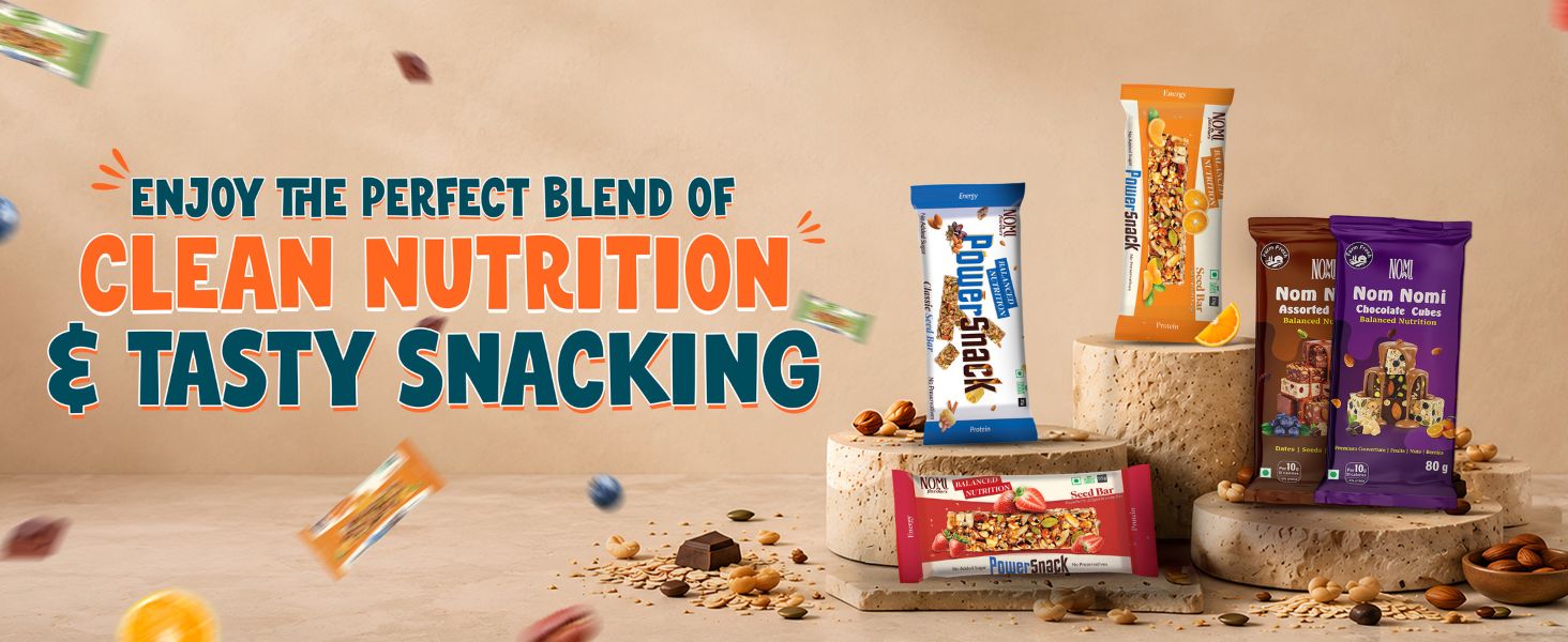 NOMI Strawberry Seed Protein Bar, 7.6g Protein, 5.5g Fibre, 5 x 35g