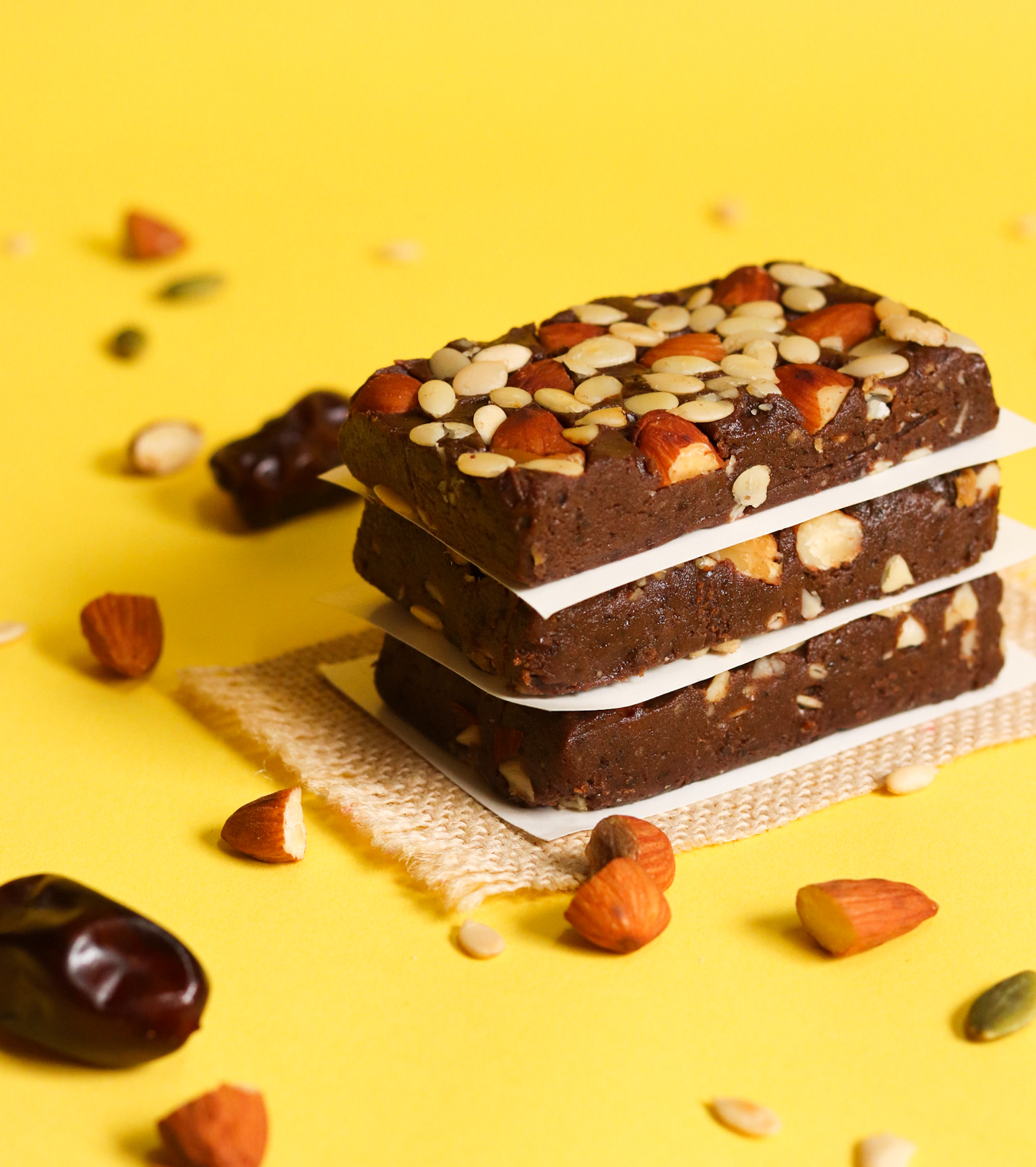 Vegan Cocoa Sugar-free Protein Bar with Almonds, Pea Proteins and Sunflower, 50g - Pack of 6