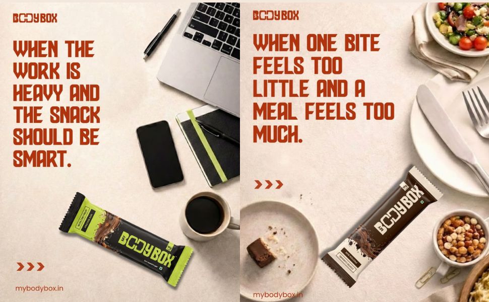 MyBodyBox Healthy Protein Bar | India's First Protein Bars with Creatine + L-Glutamine | 15g Whey Protein, Zero Added Sugar, Low Carb Energy Snack | Choco Almond Flavor