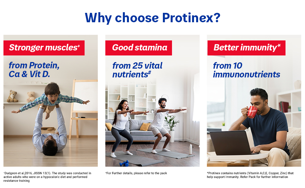 Protinex Health And Nutritional Drink Mix For Adults with High protein & Health And Nutritional Drink Mix For Adults with High protein & 10 Immuno Nutrients, Tasty Chocolate, 250g
