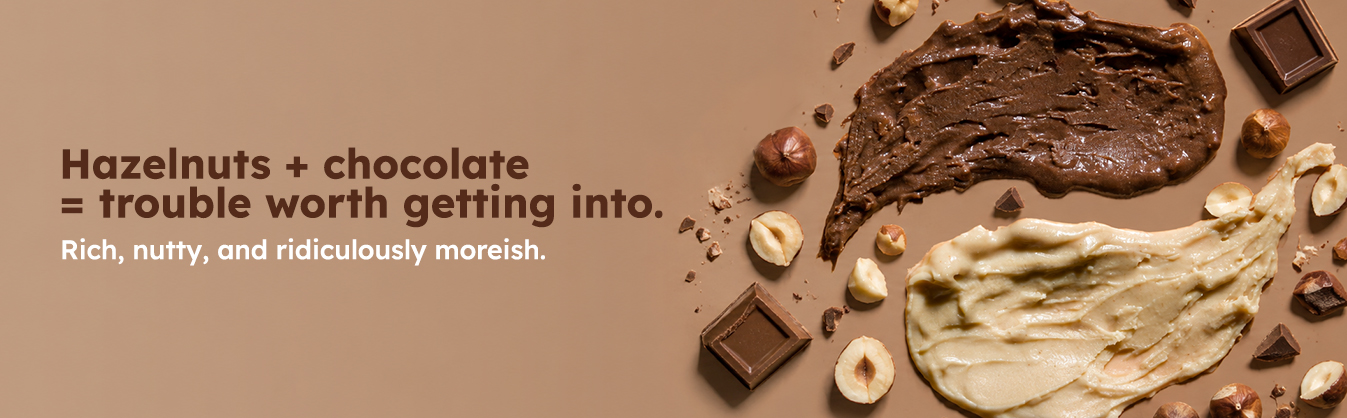 Goearnest Hazelnut Chocolate Low Carb, High Protein Snack | 9g Protein, 5g Net Carbs | No Added Sugar, High Fibre, Gluten Free | 30g, Pack of 2