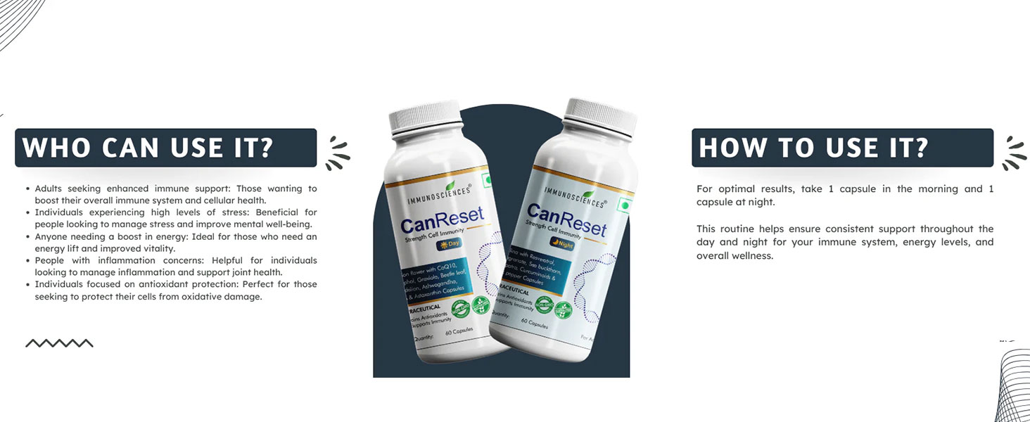 Can Reset Strength Cell Immunity Booster Combo - Day & Night Formula, Antioxidant Support, Non-GMO & Gluten-Free, For Adults (1, 1, count)