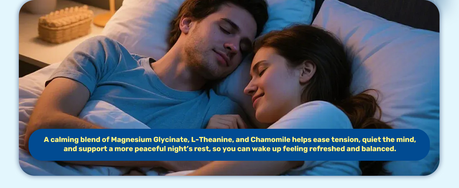 Magnesium Glycinate Gummies 500mg with L-Theanine & Chamomile for Calm, Sleep, Stress Relief, Sugar Free, Vegan, Non-GMO - Strawberry Flavor, 60 Count
