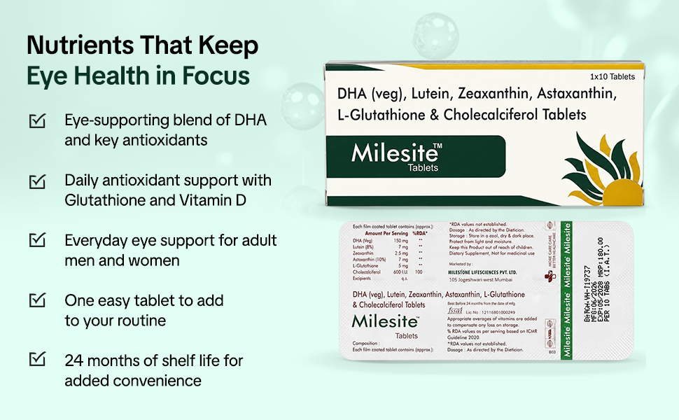 Antioxidant Tablets for Eye Health, for Adults