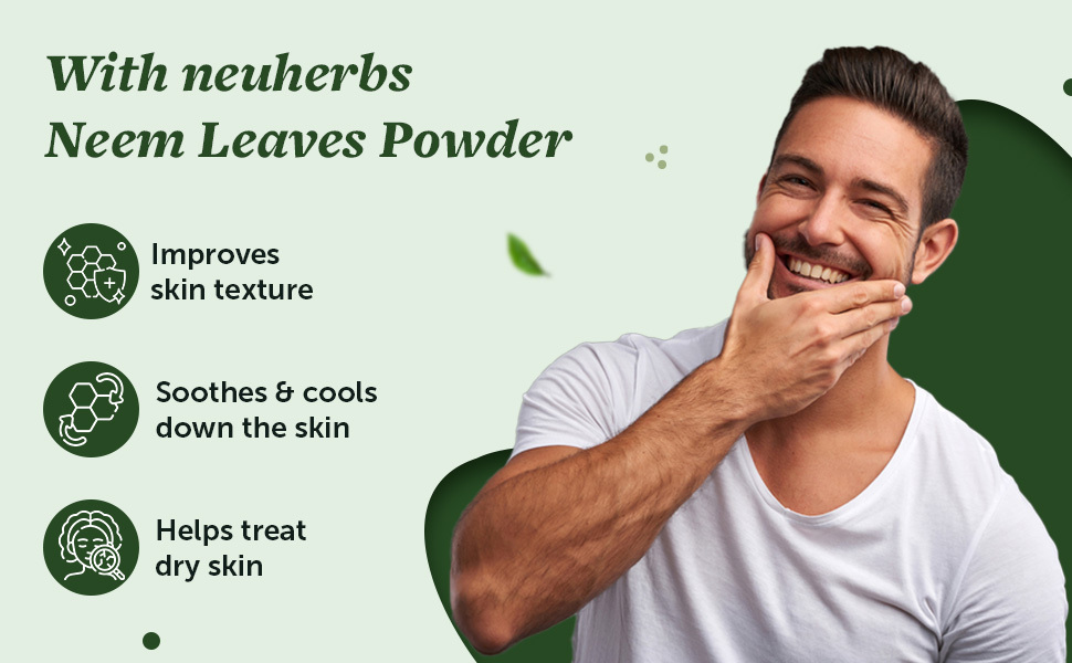 Neuherbs Neem Powder 200g | Natural Face & Hair Pack for Healthy Skin, Scalp Care & Glowing Complexion | Ayurvedic Herbal Powder | 100% Pure & Natural